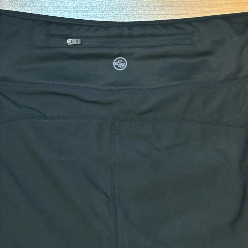 Eddie Bauer Women's Black Athletic Shorts XL Elastic Waist Back Zipper Pocket - Picture 5 of 9